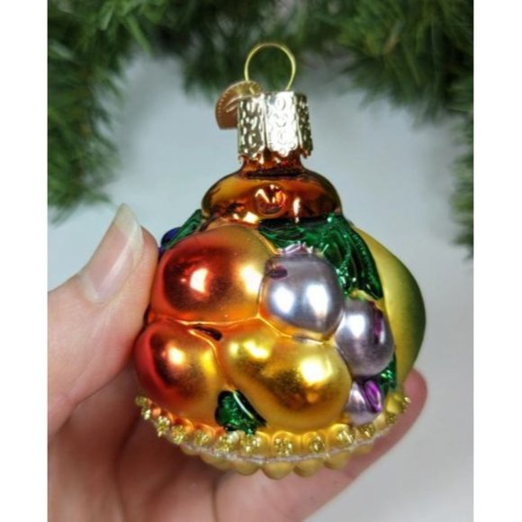 Retired Old World Christmas Fruit Basket Ornament - Picture 6 of 7